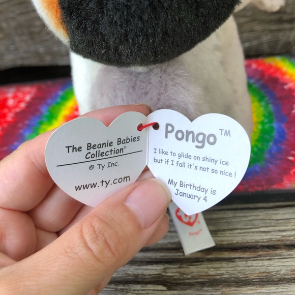 Ty Beanie Babies Baby Pongo the Penguin stuffed animal toy Plushie cute plush - Picture 9 of 13